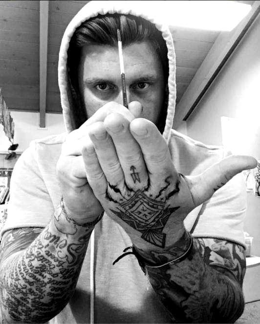 Тату портреты в технике Арт ладошкой