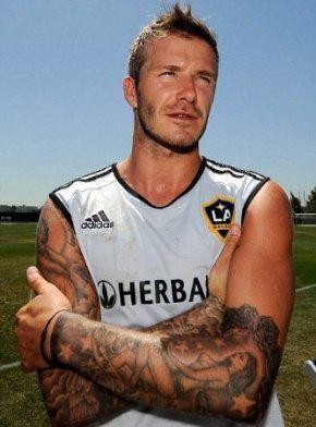 Татуировки Дэвида Бекхэма в жизни.