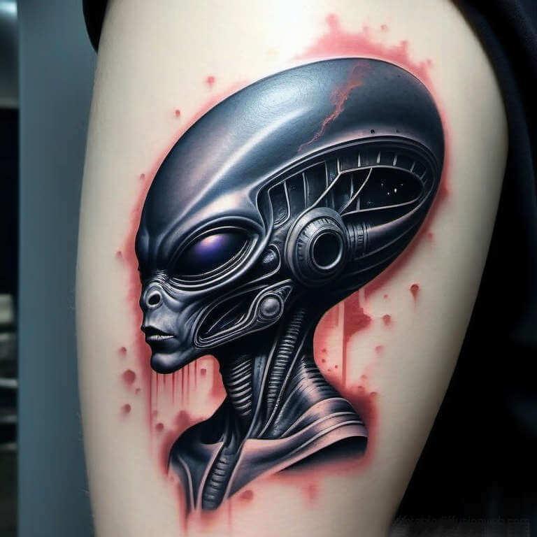 Брутализм чужой в тату