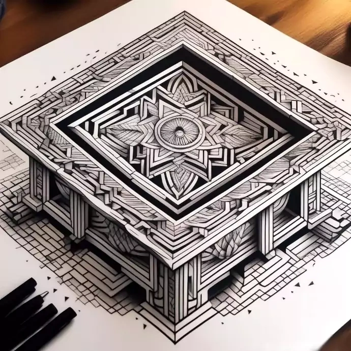 Иллюзия Коффера в татуировках