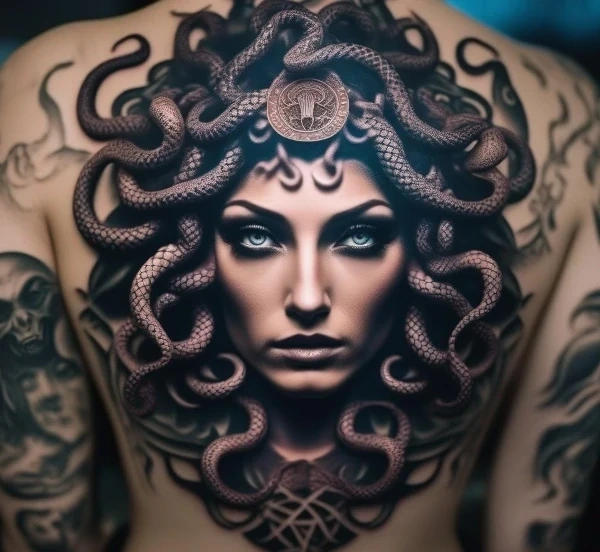 Тату Горгона: значение, загадочная красота и символика