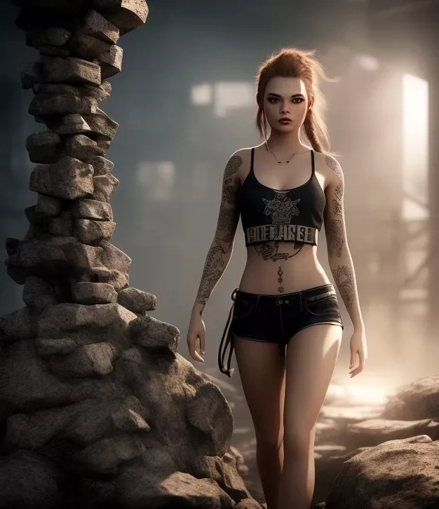 Тату типа Лара Крофт