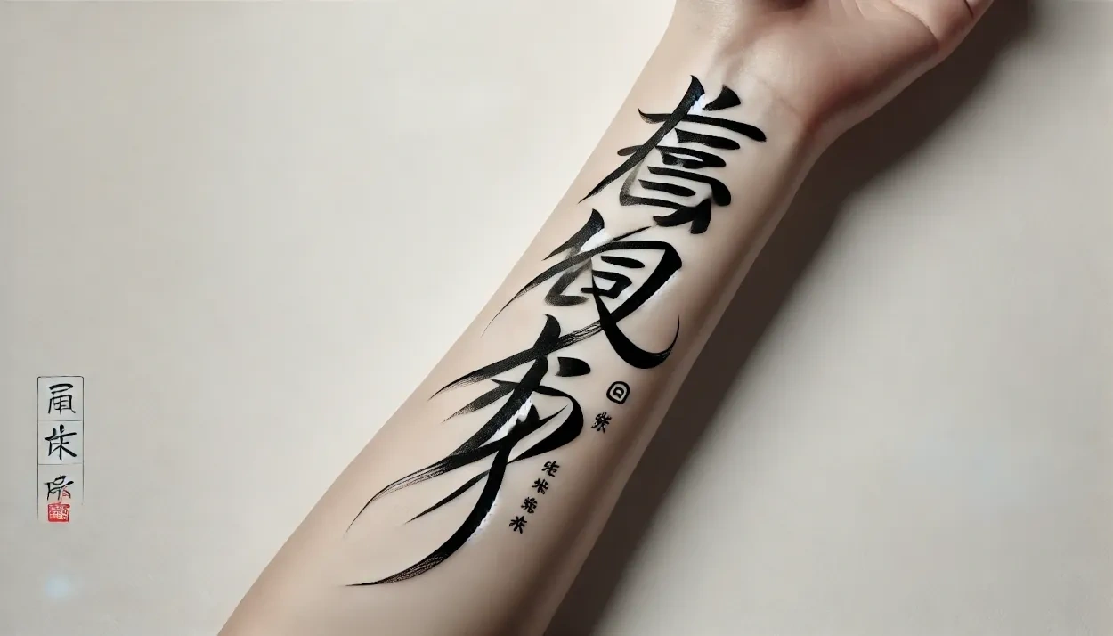 "Я знаю китайский язык" иероглифами китайской каллиграфией в стиле Синшу 