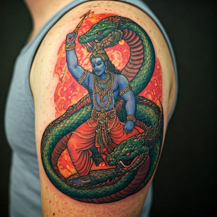 Индра побеждает змея Вритру