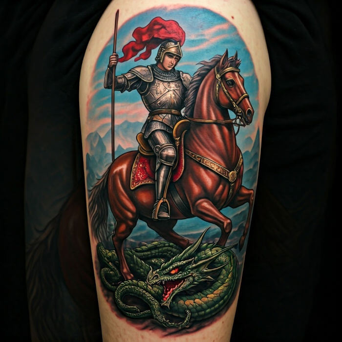 Святой Георгий поражающий дракона