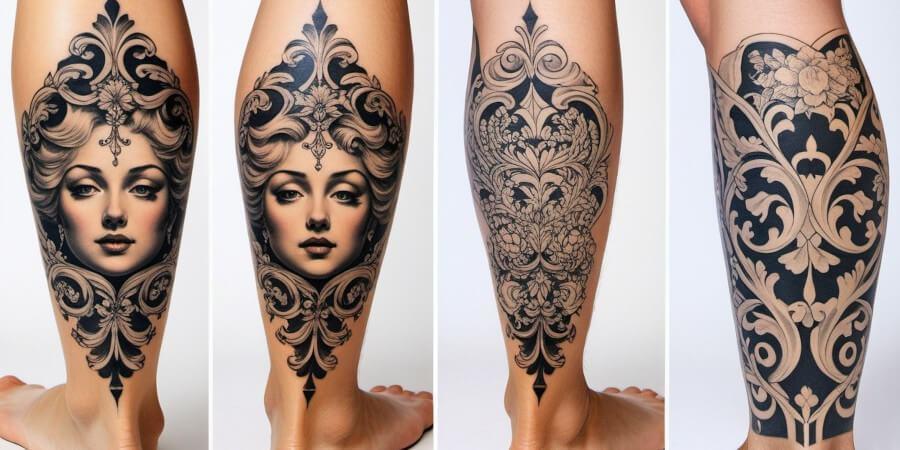 Тату для коррекции кривизны ног