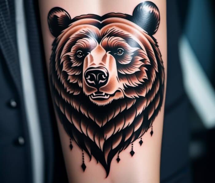 Тату медведь: значение, скрытое в мощи зверя