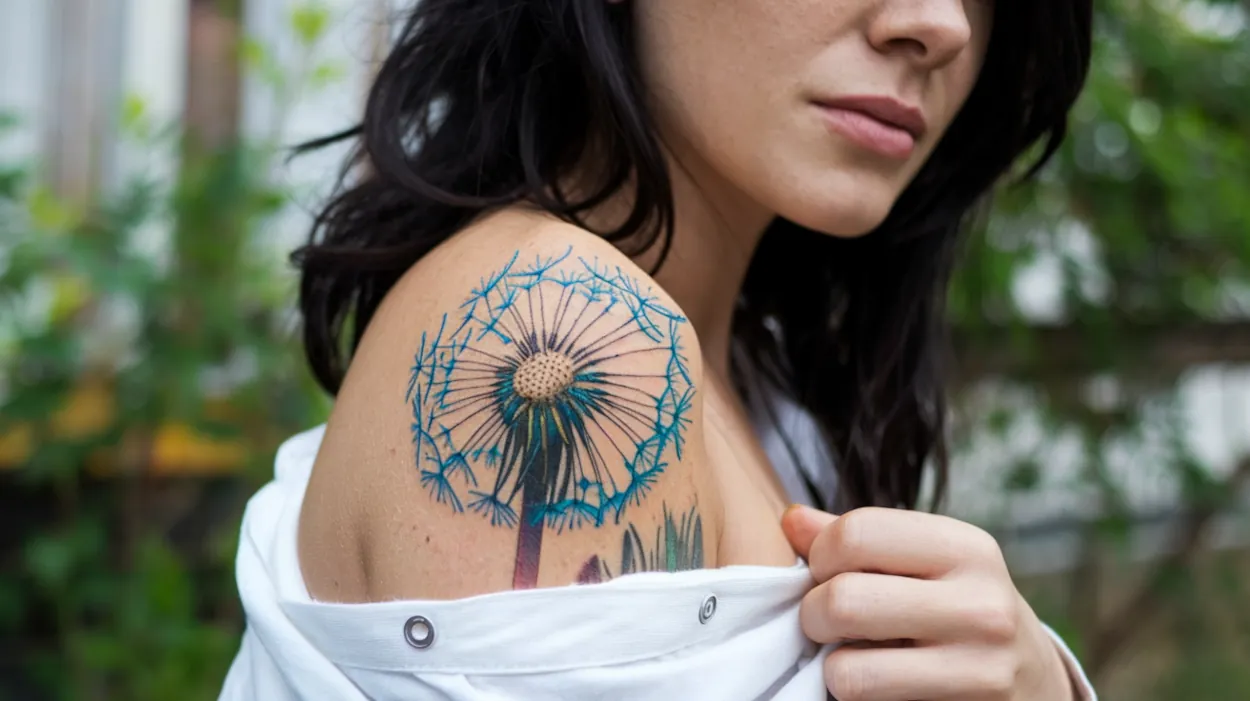 🍃✨ Одуванчик на коже: философия стойкости и освобождения 🌬️🕊️