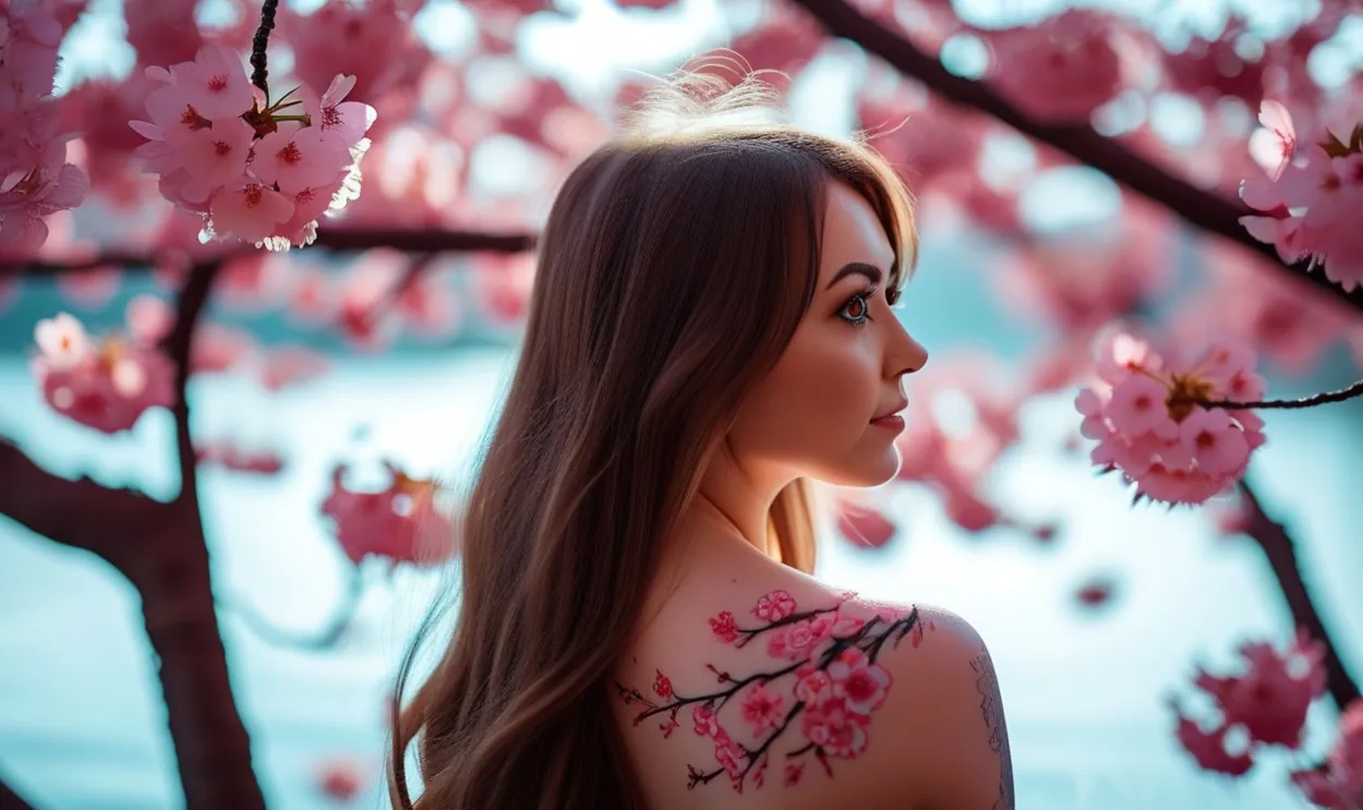 татуировка сакура на лопатке у девушки символизм значение