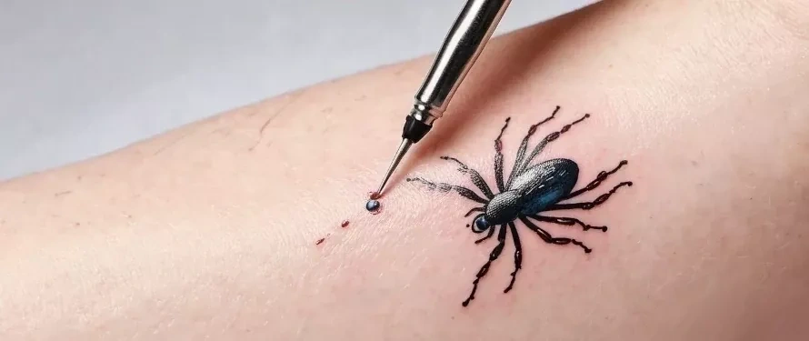 Как снять клеща и не повредить татуировку