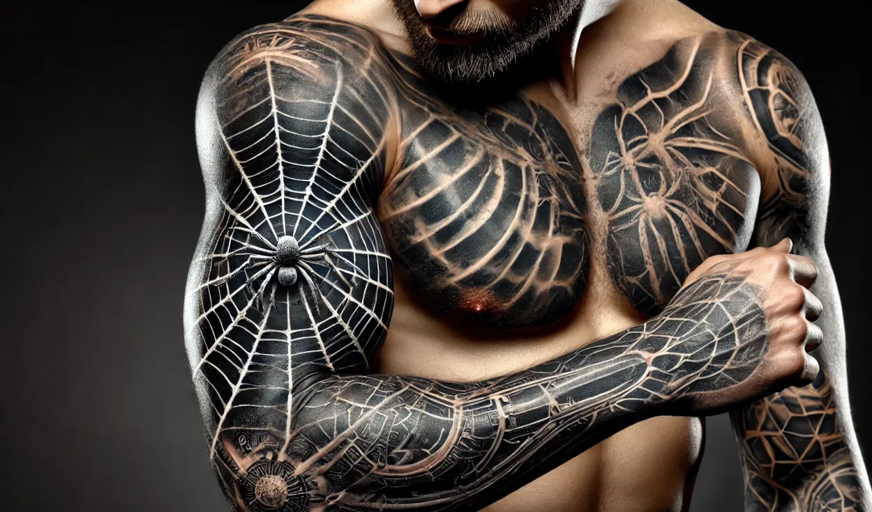 Тату паук чб значение