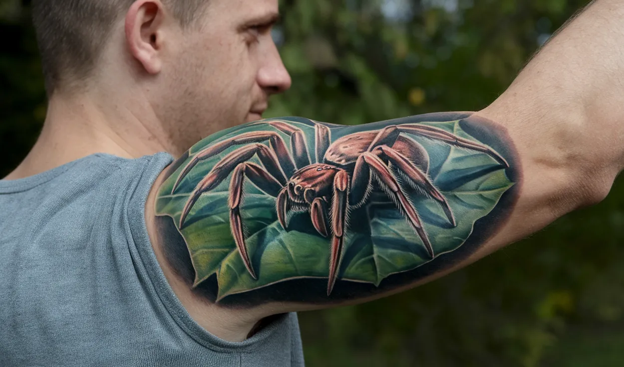 Тату паук на плече значение и символизм