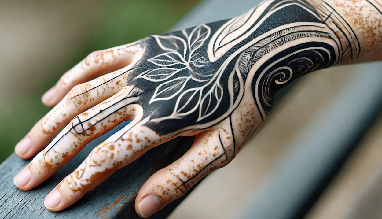 Тату дизайн при витилиго