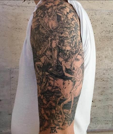 Тату гравюра по Дюреру, Albrecht Durer Four Horseman of the Apocalypse 