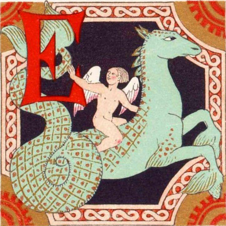 Ар-деко Франции буква Е