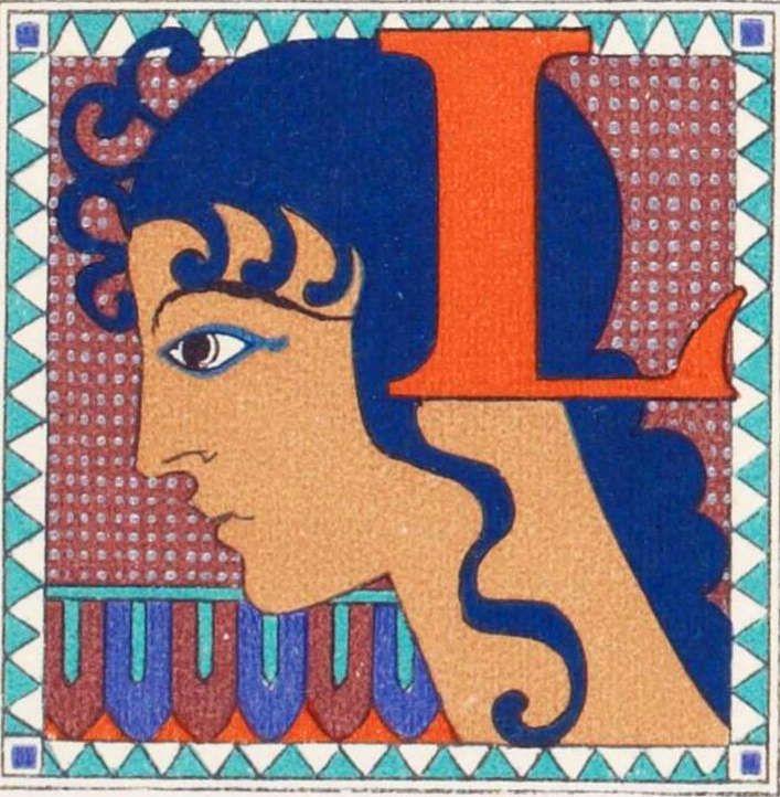 Ар-деко Франции буква L 