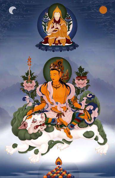 Будда эскиз Манджушри