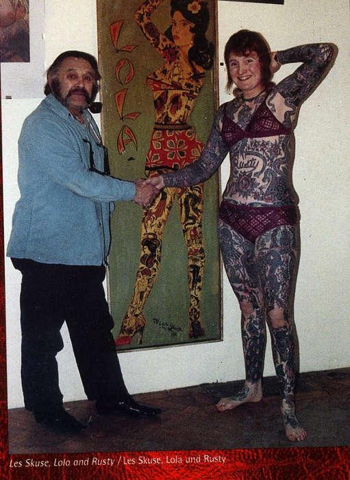 Цирковой тату костюм Rusty Skuse — история татуировки