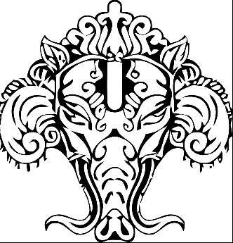 Тату эскиз слон