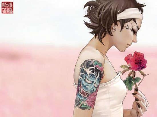 Тату гейши арт