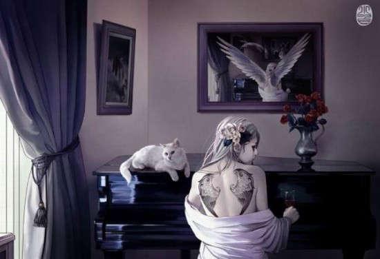 Тату гейши арт