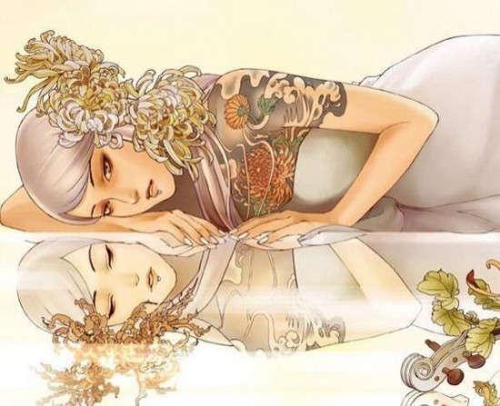 Тату гейши арт