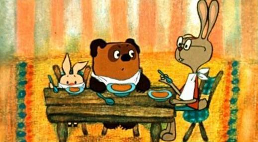 Тату Винни-Пух, клолик, пятачок, обратная перспектива