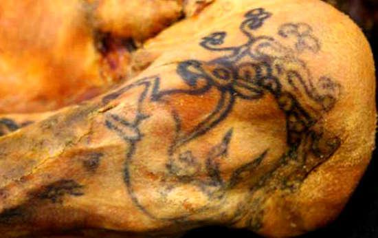 Тату принцессы Алтая левое плечо