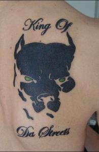 татуировка питбль / амстафф