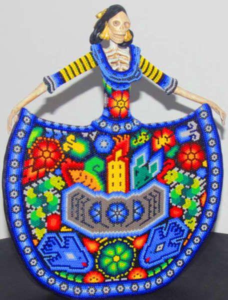 Тату Череп Катрины и щеголоватый скелет