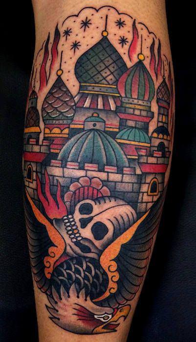 Тату боевые славянские — сердце воина «буза»