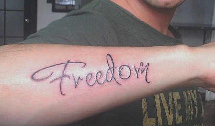freedom lettering