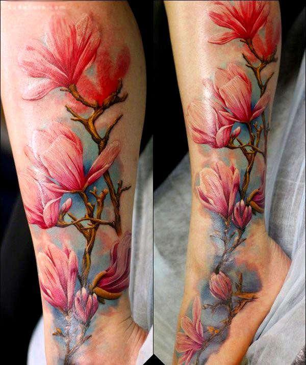 Тату цветы Гунби