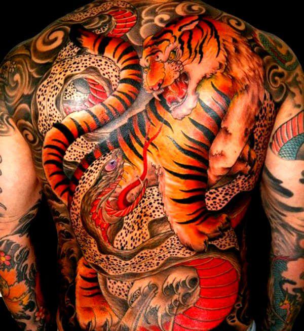 Тату тигр китайский