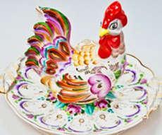 Тату эскиз гжель цветная