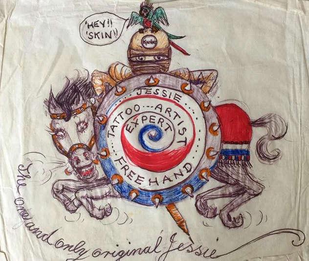 Тату олд скул женские