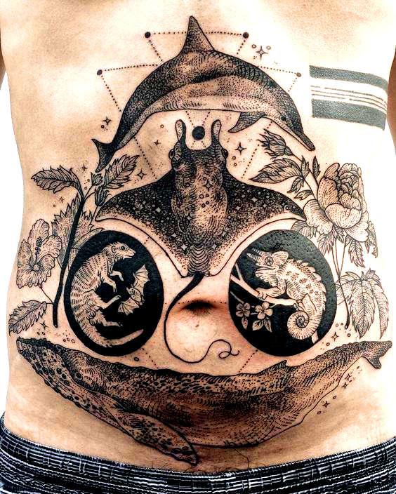 Тату ящерица линукс