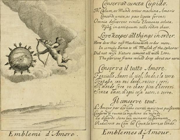 тексты эмблемы любви, на четырех языках: языки английский, французский, итальянский, латынь для тату