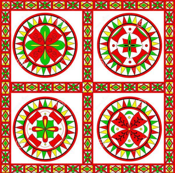 Тату узоры русские