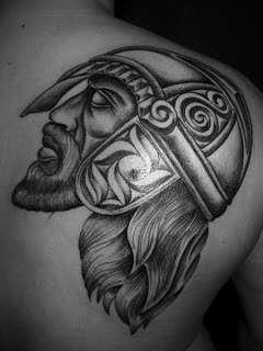 Тату кельтский воин