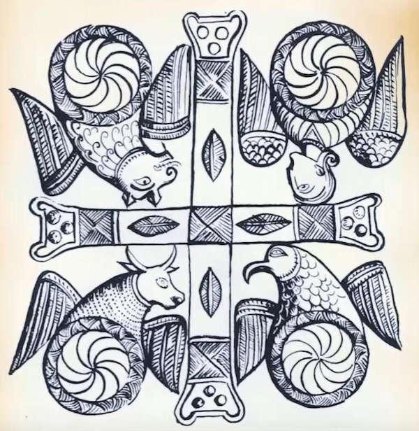 Тетраморф, тату четырёх сущностей человека