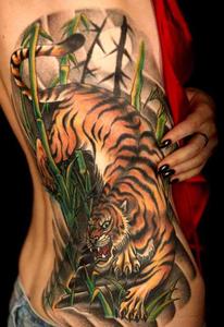 Тату тигр бенгальский