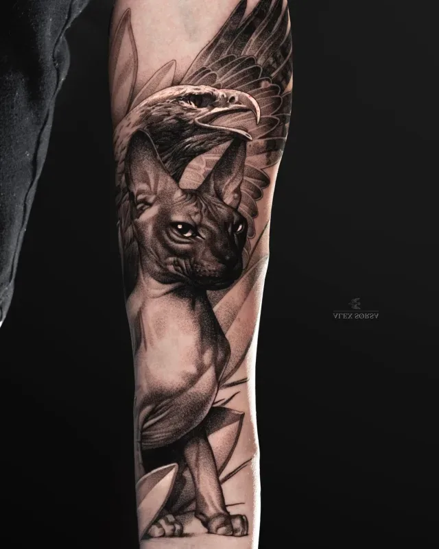 Black & Grey сфинкс и орёл