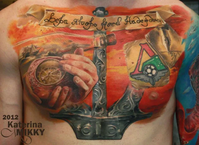 Тату мужские якорь, ФК Локомотив