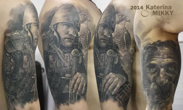 Тату мужские русский витязь