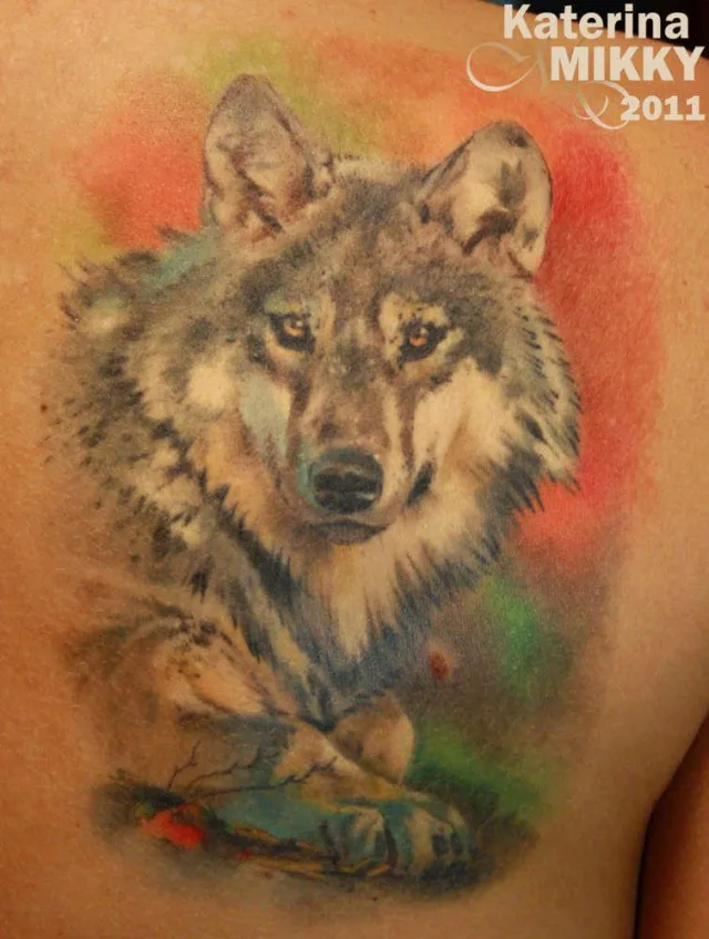 Тату волк