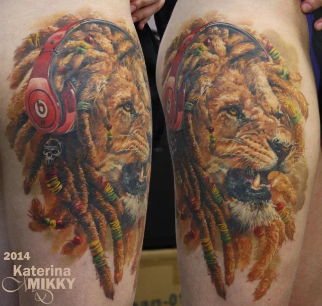 Тату лев Раста