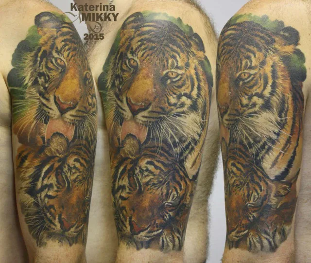 Тату тигры