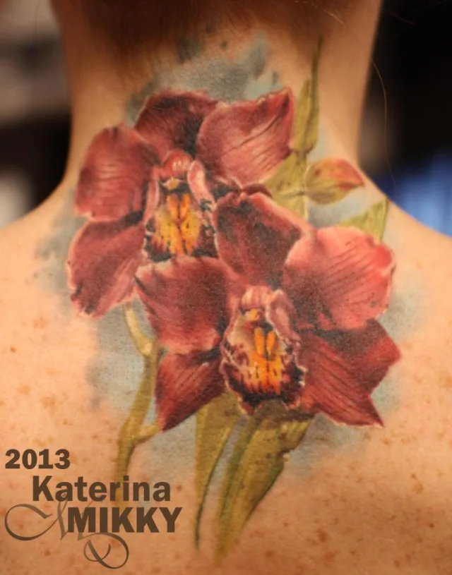 Тату орхидеи