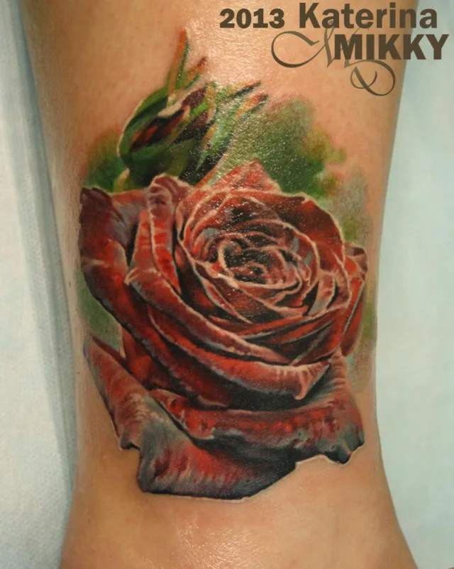 Тату роза